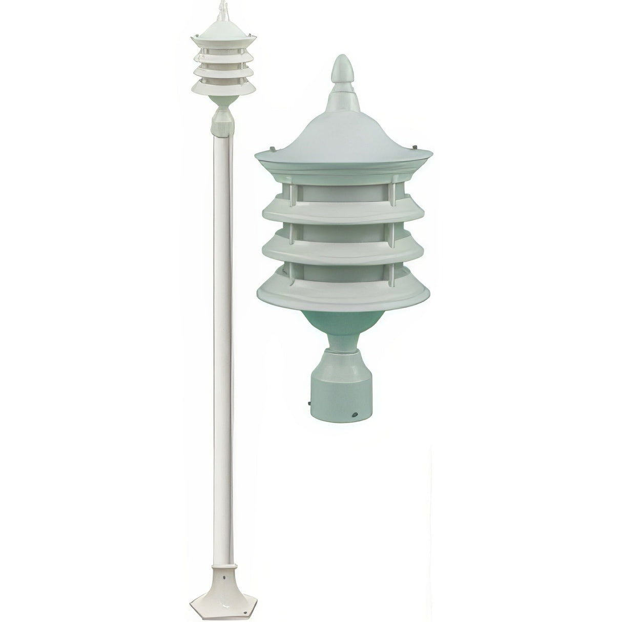 Dabmar Lighting GM1801-W white post light fixture