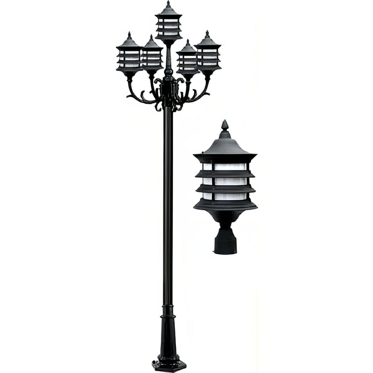 Dabmar Lighting GM1808-B black post light fixture