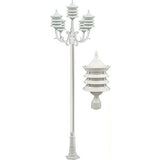Dabmar Lighting GM1808-W white post light fixture