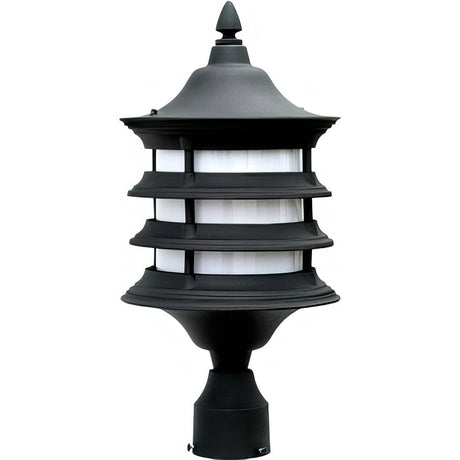 Dabmar Lighting GM182-L18-65K-B black outdoor post light fixture