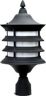 Dabmar Lighting GM182-L6-30K-B black outdoor post light fixture