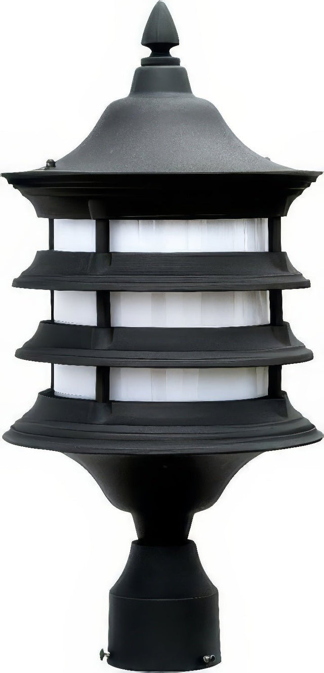 Dabmar Lighting GM182-L6-60K-B black outdoor post light fixture