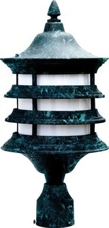 Dabmar Lighting GM182-L6-60K-VG verde green outdoor post light fixture