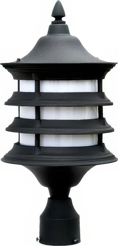 Dabmar Lighting GM182-L9-27K-B black outdoor post light fixture