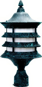 Dabmar Lighting GM182-L9-27K-VG verde green outdoor post light fixture