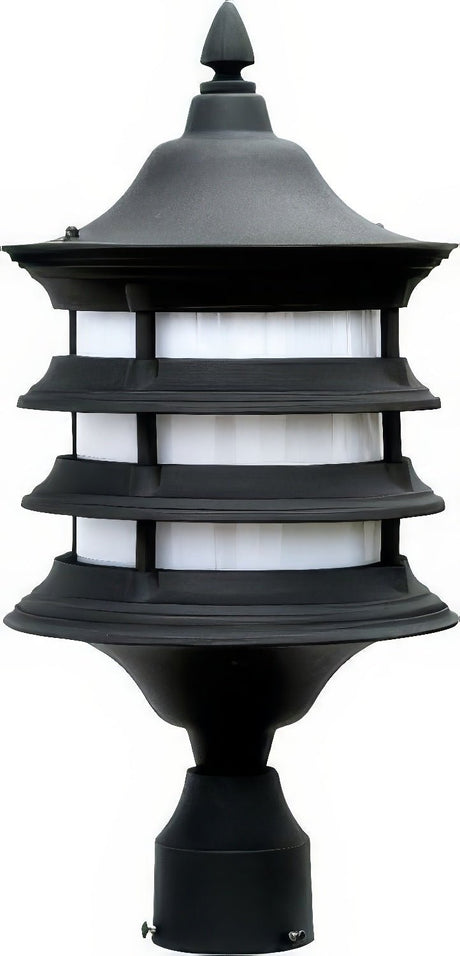 Dabmar Lighting GM182-L9-40K-B black outdoor post light fixture