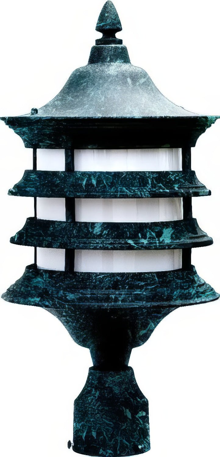 Dabmar Lighting GM182-L9-40K-VG verde green outdoor post light fixture