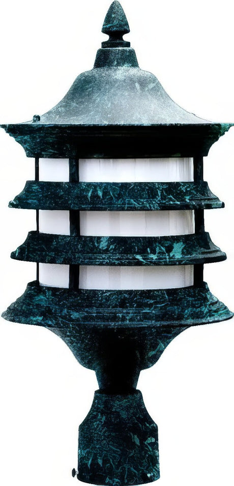 Dabmar Lighting GM182-L9-40K-VG verde green outdoor post light fixture
