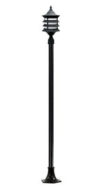 Dabmar Lighting GM1821-L18-30K-B black post light & pole