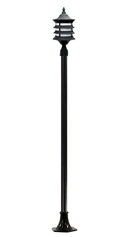 Dabmar Lighting GM1821-L18-30K-B black post light & pole