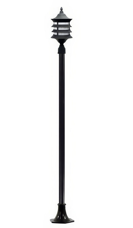 Dabmar Lighting GM1821-L18-65K-B black post light & pole