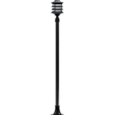 Dabmar Lighting GM1821-L6-30K-B black post light & pole