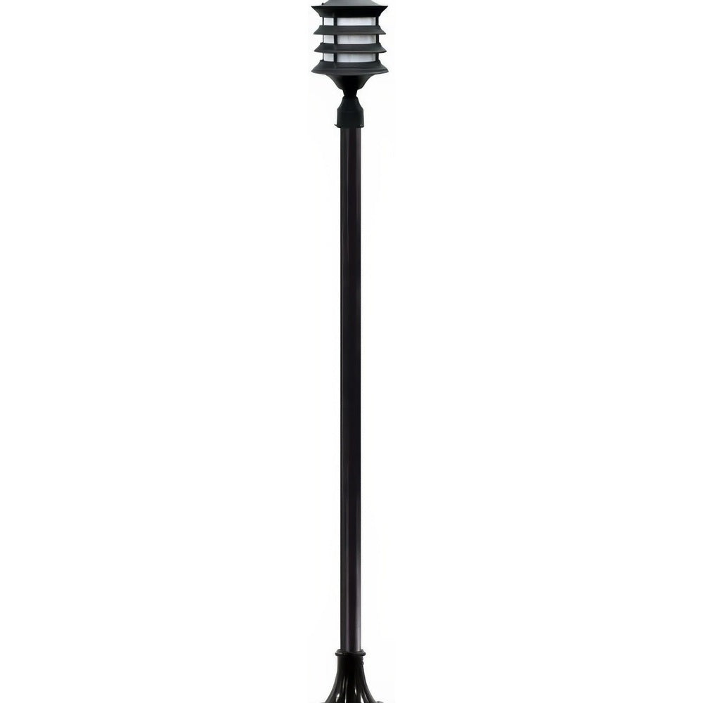 Dabmar Lighting GM1821-L9-40K-B black post light & pole