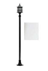 Dabmar Lighting GM1821-L9-40K-W white post light & pole