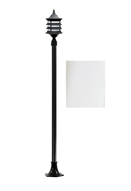 Dabmar Lighting GM1821-L9-40K-W white post light & pole