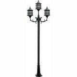 Dabmar Lighting GM1823-B black post light & pole
