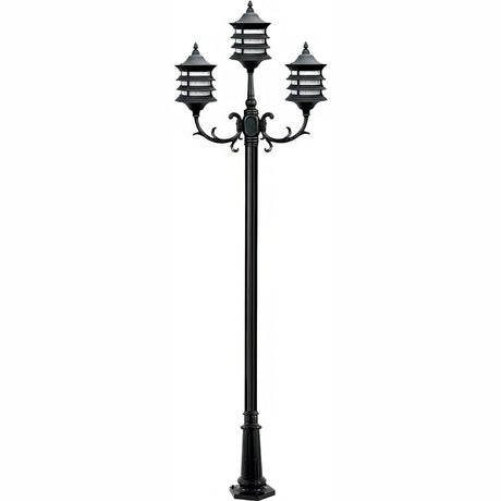 Dabmar Lighting GM1823-L18-30K-B black post light & pole
