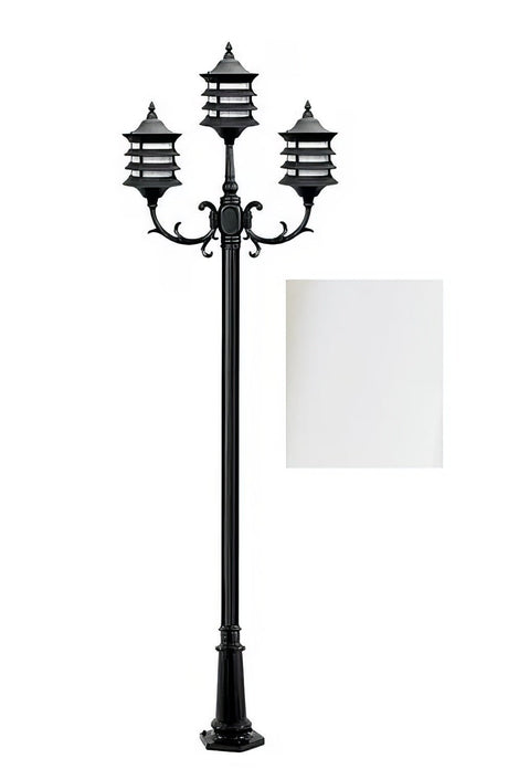 Dabmar Lighting GM1823-L18-30K-W white post light & pole