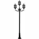 Dabmar Lighting GM1823-L27-27K-B black post light & pole