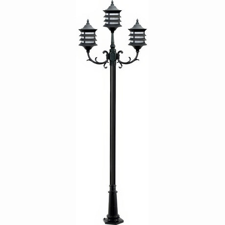 Dabmar Lighting GM1823-L27-27K-B black post light & pole
