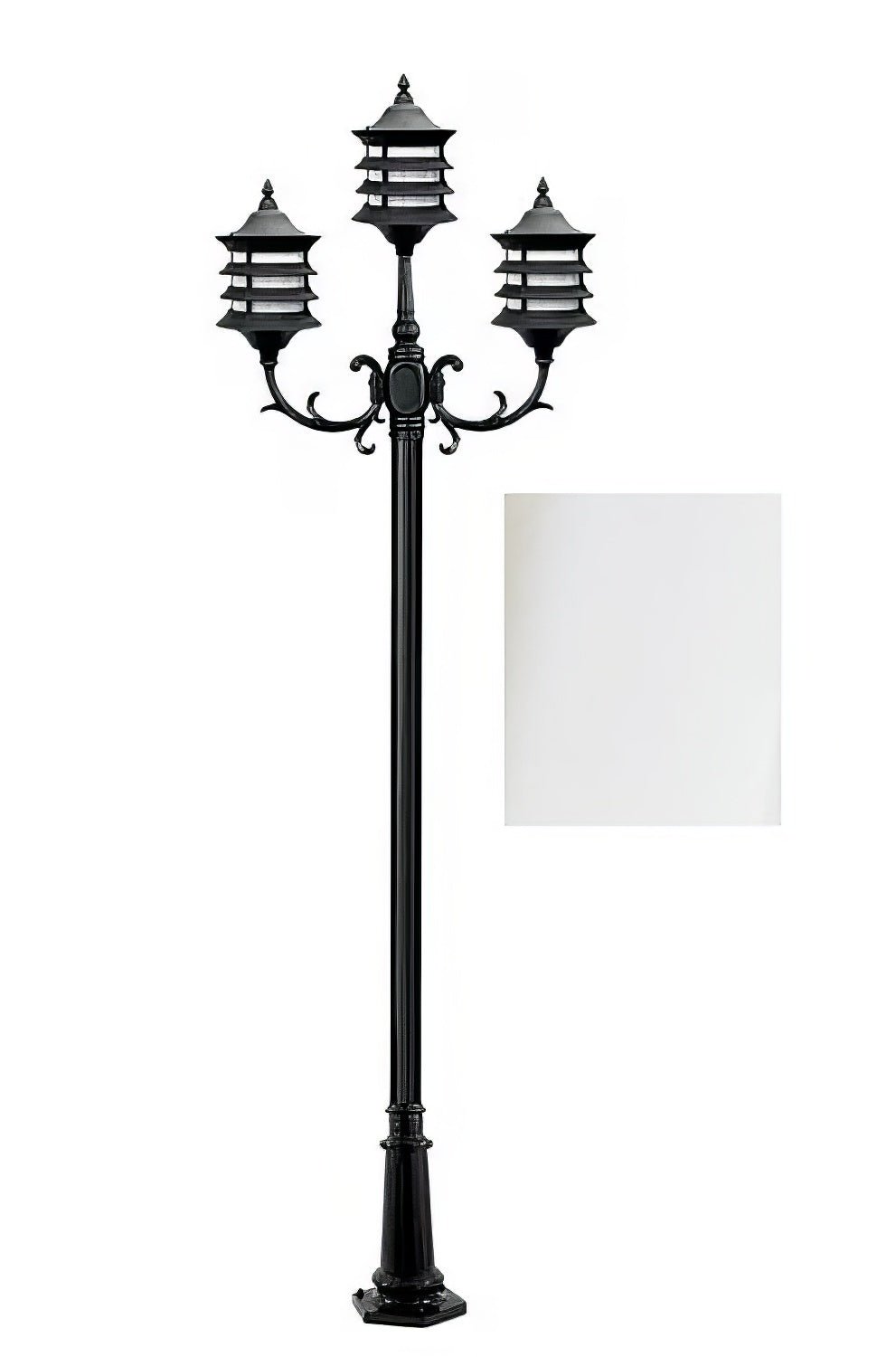 Dabmar Lighting GM1823-L54-30K-W white post light & pole