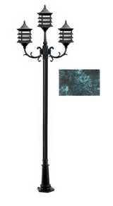 Dabmar Lighting GM1823-L54-65K-VG verde green post light & pole