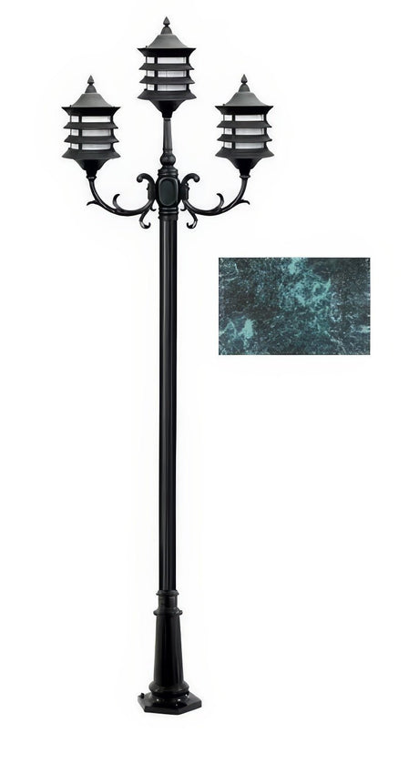 Dabmar Lighting GM1823-L54-65K-VG verde green post light & pole
