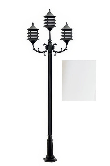 Dabmar Lighting GM1823-L54-65K-W white post light & pole