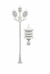 Dabmar Lighting GM1825-L90-30K-W white post light & pole