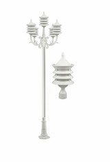 Dabmar Lighting GM1825-L90-65K-W white post light & pole