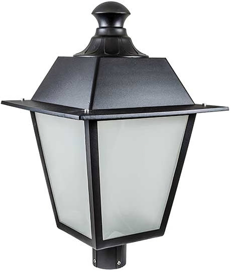 Dabmar Lighting GM224-L18-30K-B black outdoor post light fixture