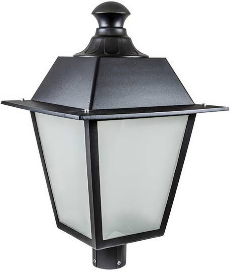 Dabmar Lighting GM2241-L18-65K-B black post light & pole