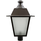 Dabmar Lighting GM2241-L18-65K-BZ bronze post light & pole