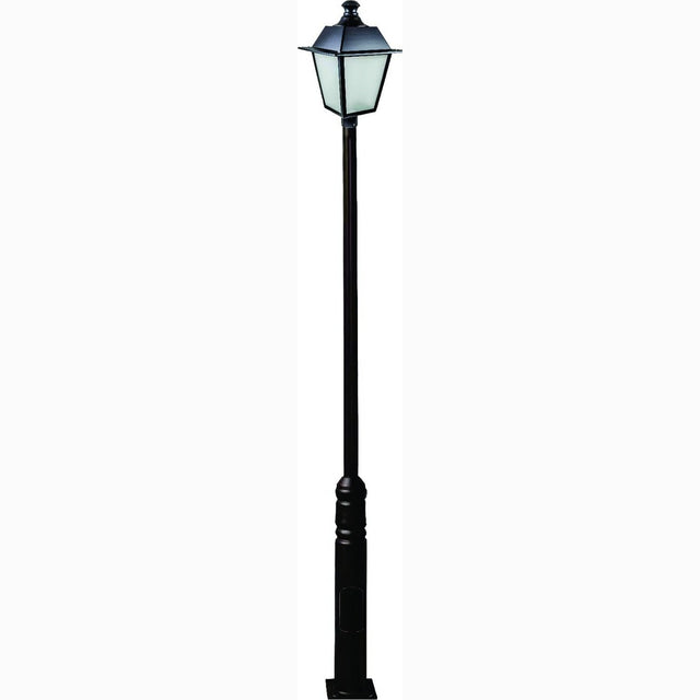 Dabmar Lighting GM2241-L30-30K-B black post light & pole