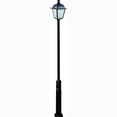 Dabmar Lighting GM2241-L30-65K-B black post light & pole