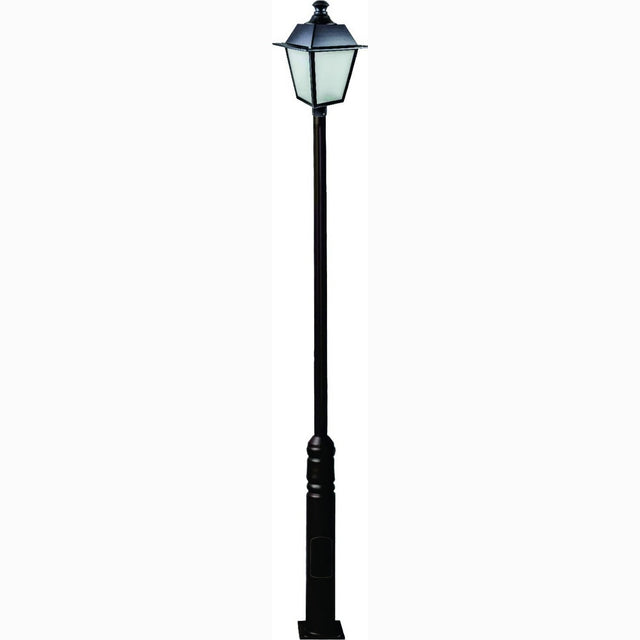 Dabmar Lighting GM2241-L30-65K-B black post light & pole