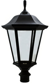 Dabmar Lighting GM225-L20-50K-B black outdoor post light fixture