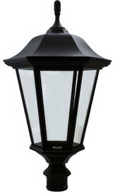 Dabmar Lighting GM225-L30-30K-B black outdoor post light fixture