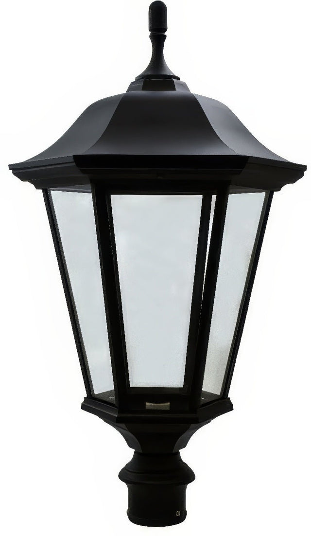 Dabmar Lighting GM225-L30-30K-B black outdoor post light fixture