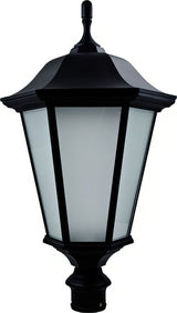 Dabmar Lighting GM225-L30-65K-B-FR black outdoor post light fixture