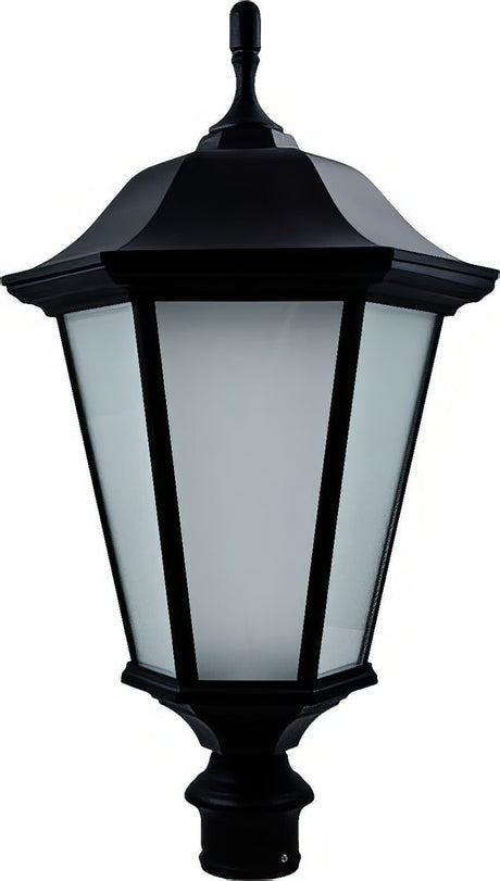 Dabmar Lighting GM225-L30-65K-B-FR black outdoor post light fixture