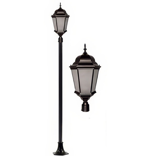 Dabmar Lighting GM2300-FROST-B black post fixture