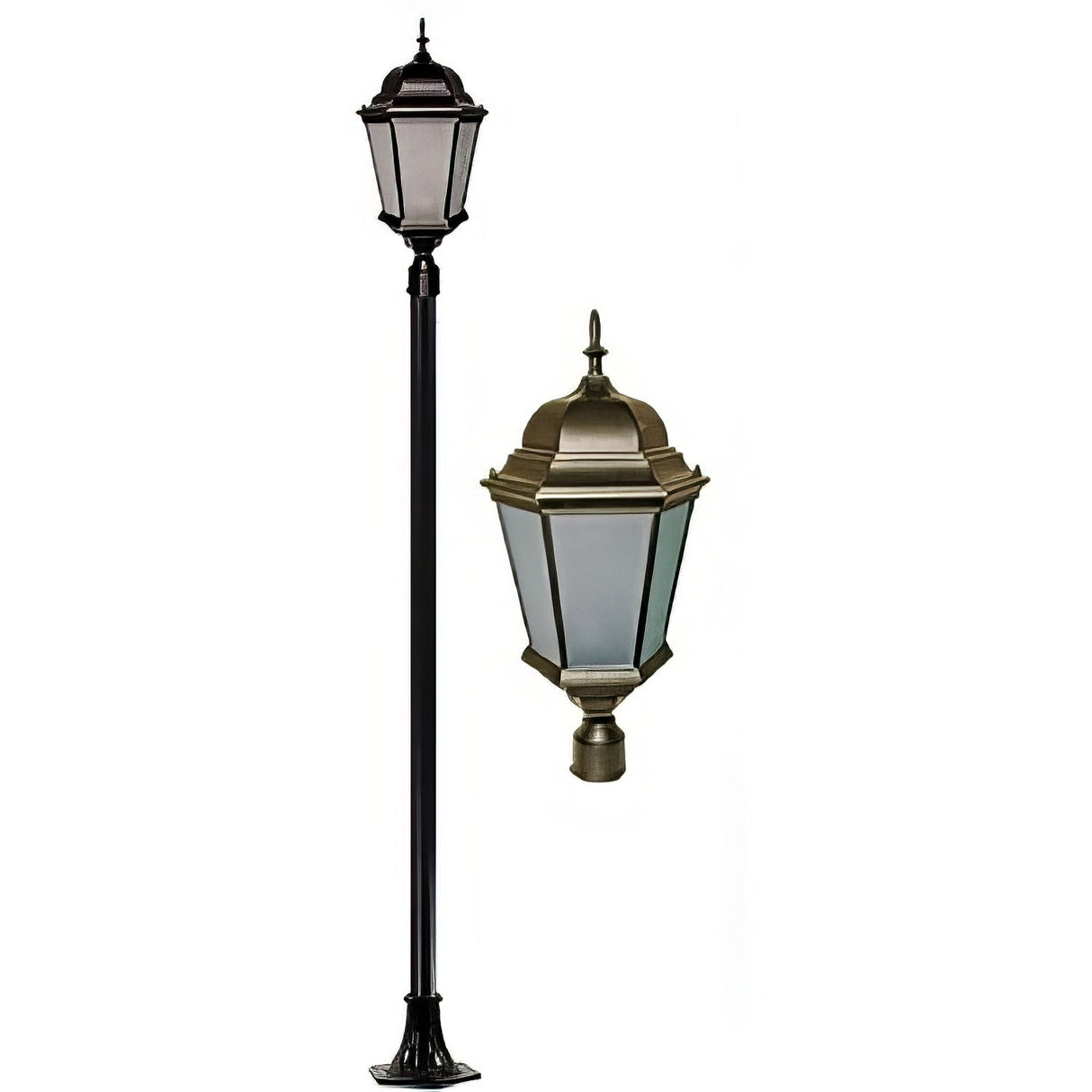 Dabmar Lighting GM2300-FROST-BZ bronze post fixture
