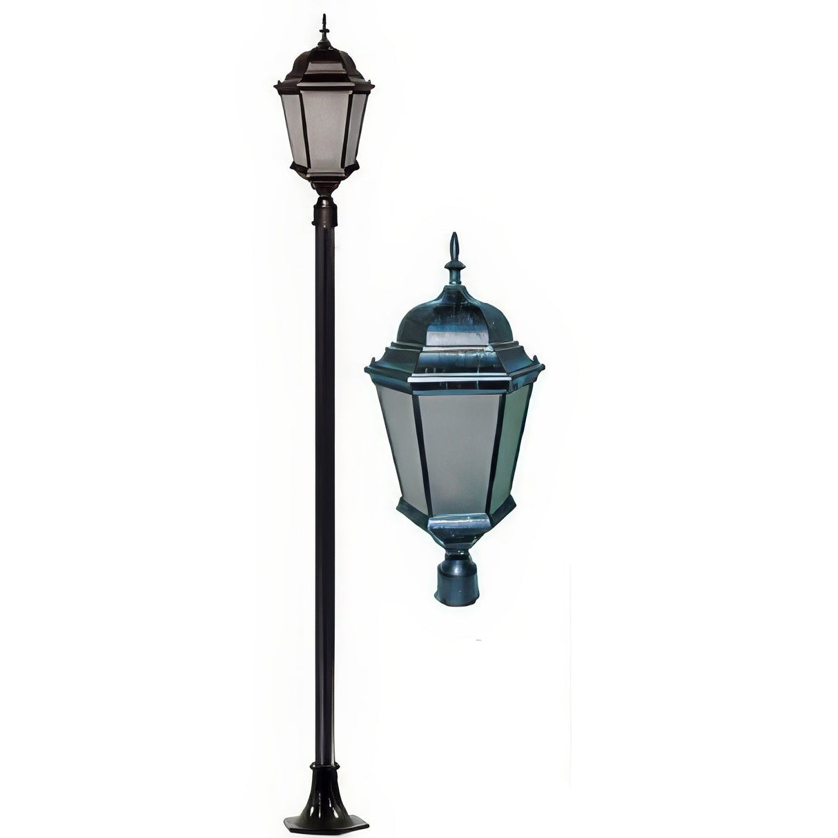 Dabmar Lighting GM2300-FROST-W white post fixture