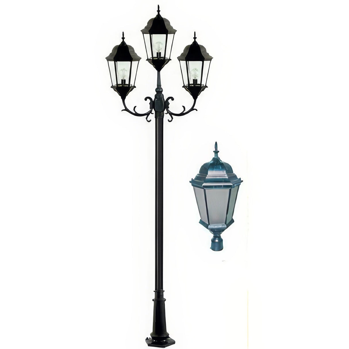 Dabmar Lighting GM2306-W-FROST white post top fixture