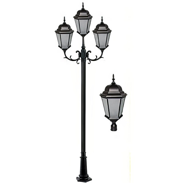 Dabmar Lighting GM2307-B-FROST black post fixture