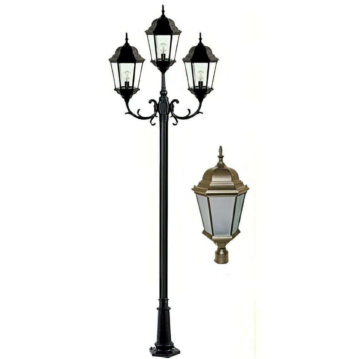 Dabmar Lighting GM2307-BZ-FROST bronze post fixture