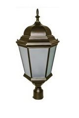 Dabmar Lighting GM235-L20-30K-W white outdoor post light fixture