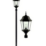 Dabmar Lighting GM2351-L20-30K-B black post light & pole