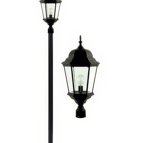 Dabmar Lighting GM2351-L20-30K-B black post light & pole